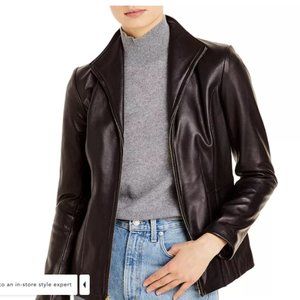 Cole Haan Leather Jacket - Espresso - Size XL